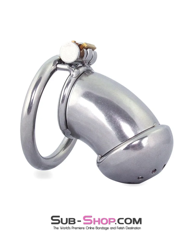 0412M      High Security Locking Stainless Steel Chastity Cage by Alcatraz Chastity - MEGA Deal