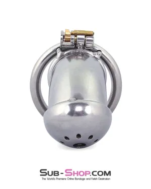 0412M      High Security Locking Stainless Steel Chastity Cage by Alcatraz Chastity - MEGA Deal
