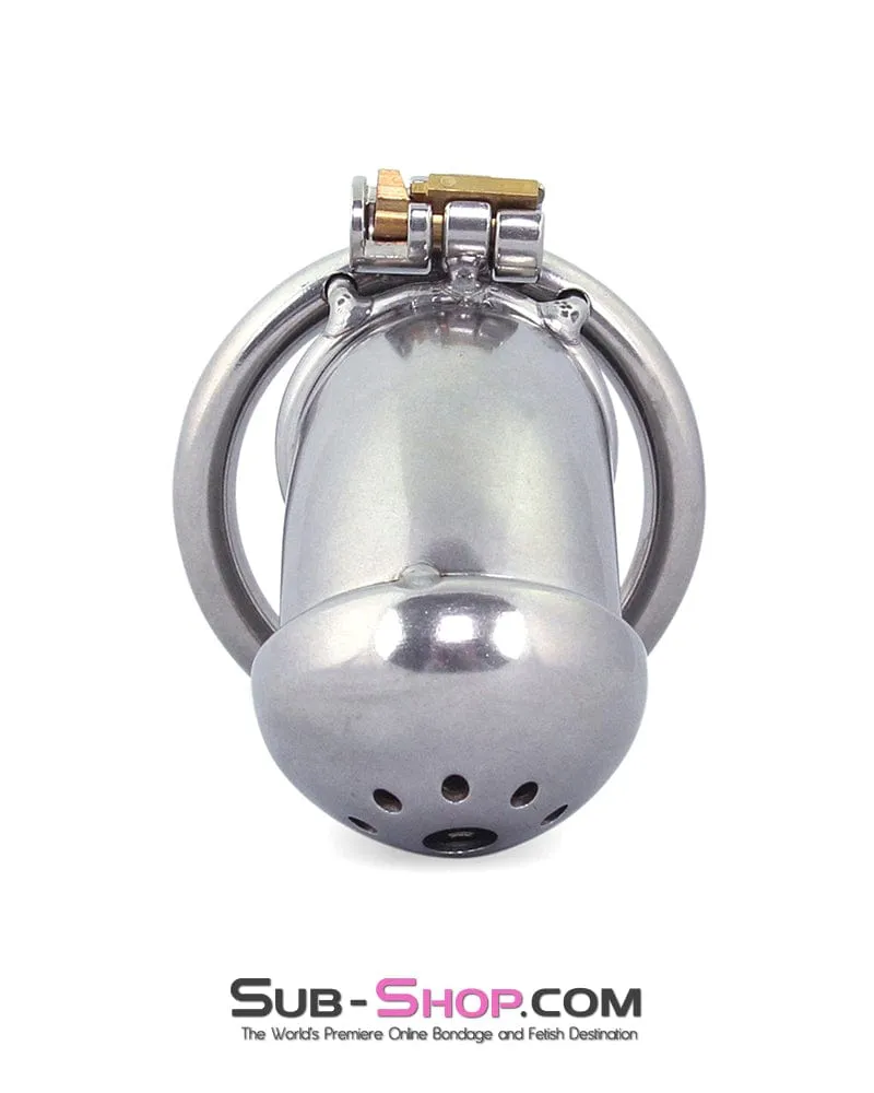 0412M      High Security Locking Stainless Steel Chastity Cage by Alcatraz Chastity - MEGA Deal