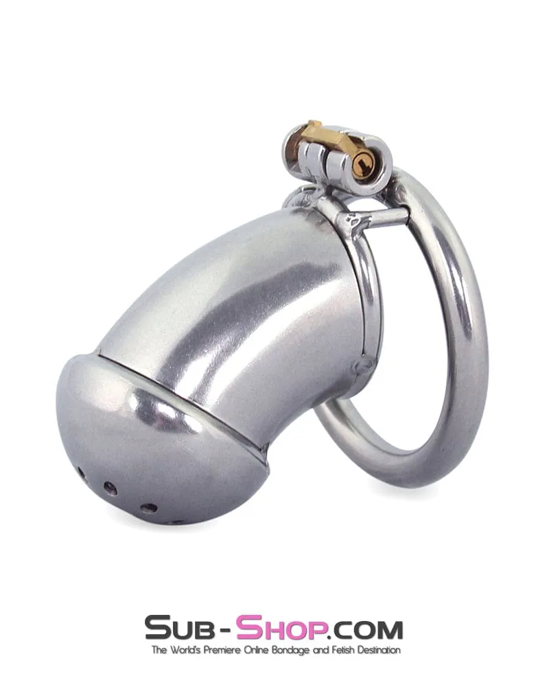 0412M      High Security Locking Stainless Steel Chastity Cage by Alcatraz Chastity - MEGA Deal