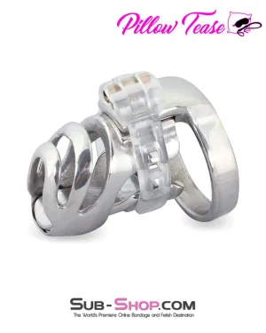 0432M      Short Knight in Shining Armor Steel Cock Cage System - MEGA Deal