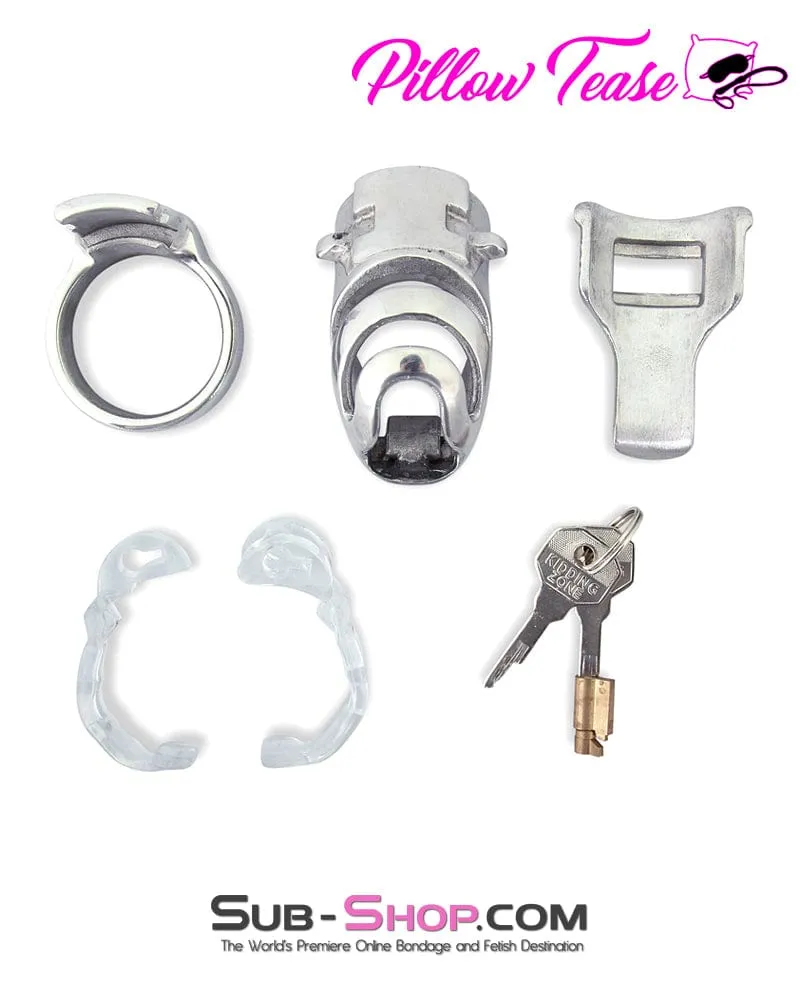 0432M      Short Knight in Shining Armor Steel Cock Cage System