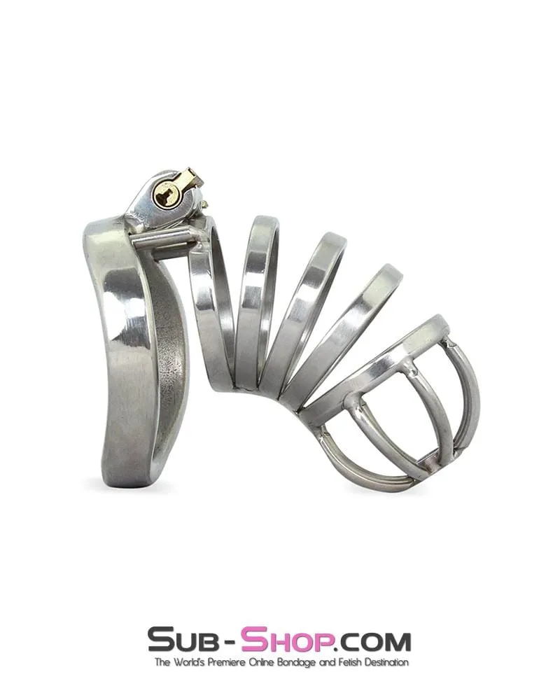 0900RS      Mini Manhood Tease and Torment High Security Steel Locking Male Chastity Device - MEGA Deal