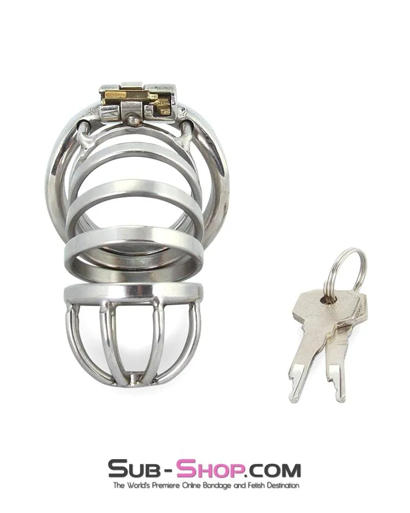 0900RS      Mini Manhood Tease and Torment High Security Steel Locking Male Chastity Device - MEGA Deal