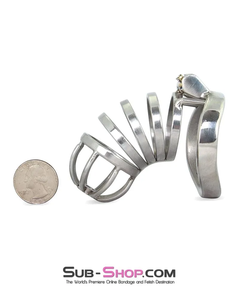 0900RS      Mini Manhood Tease and Torment High Security Steel Locking Male Chastity Device - MEGA Deal
