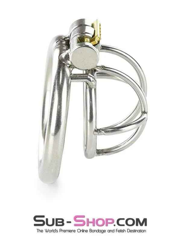 0963RS-SIS      Tiny Sissy Tool High Security Steel Locking Male Bondage Chastity Device