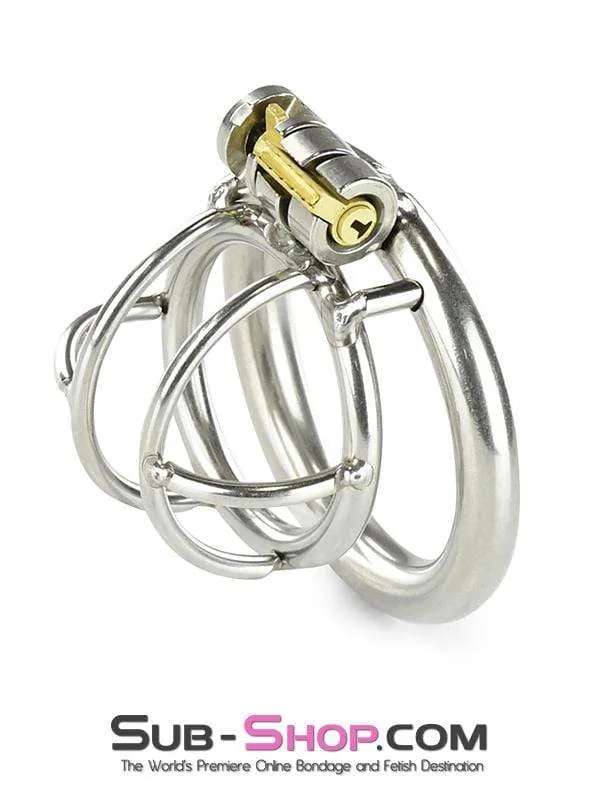 0963RS-SIS      Tiny Sissy Tool High Security Steel Locking Male Bondage Chastity Device