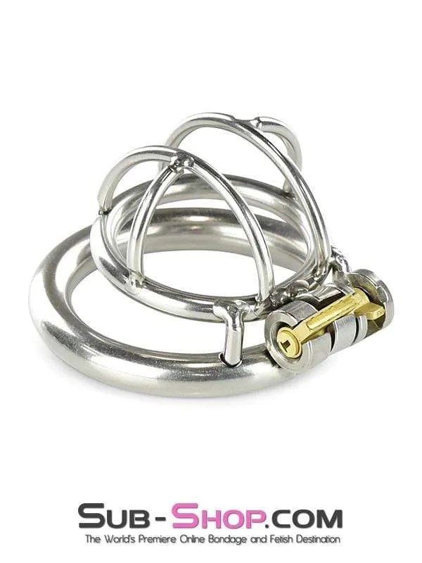 0963RS-SIS      Tiny Sissy Tool High Security Steel Locking Male Bondage Chastity Device