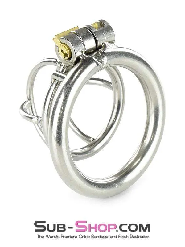 0963RS-SIS      Tiny Sissy Tool High Security Steel Locking Male Bondage Chastity Device