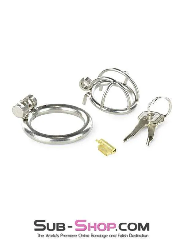 0963RS-SIS      Tiny Sissy Tool High Security Steel Locking Male Bondage Chastity Device