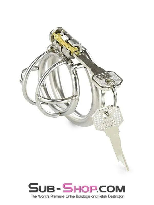 0963RS-SIS      Tiny Sissy Tool High Security Steel Locking Male Bondage Chastity Device
