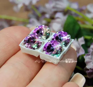 10mm Vitrail Light Rivoli, Swarovski Crystal 1122 With Prong Setting