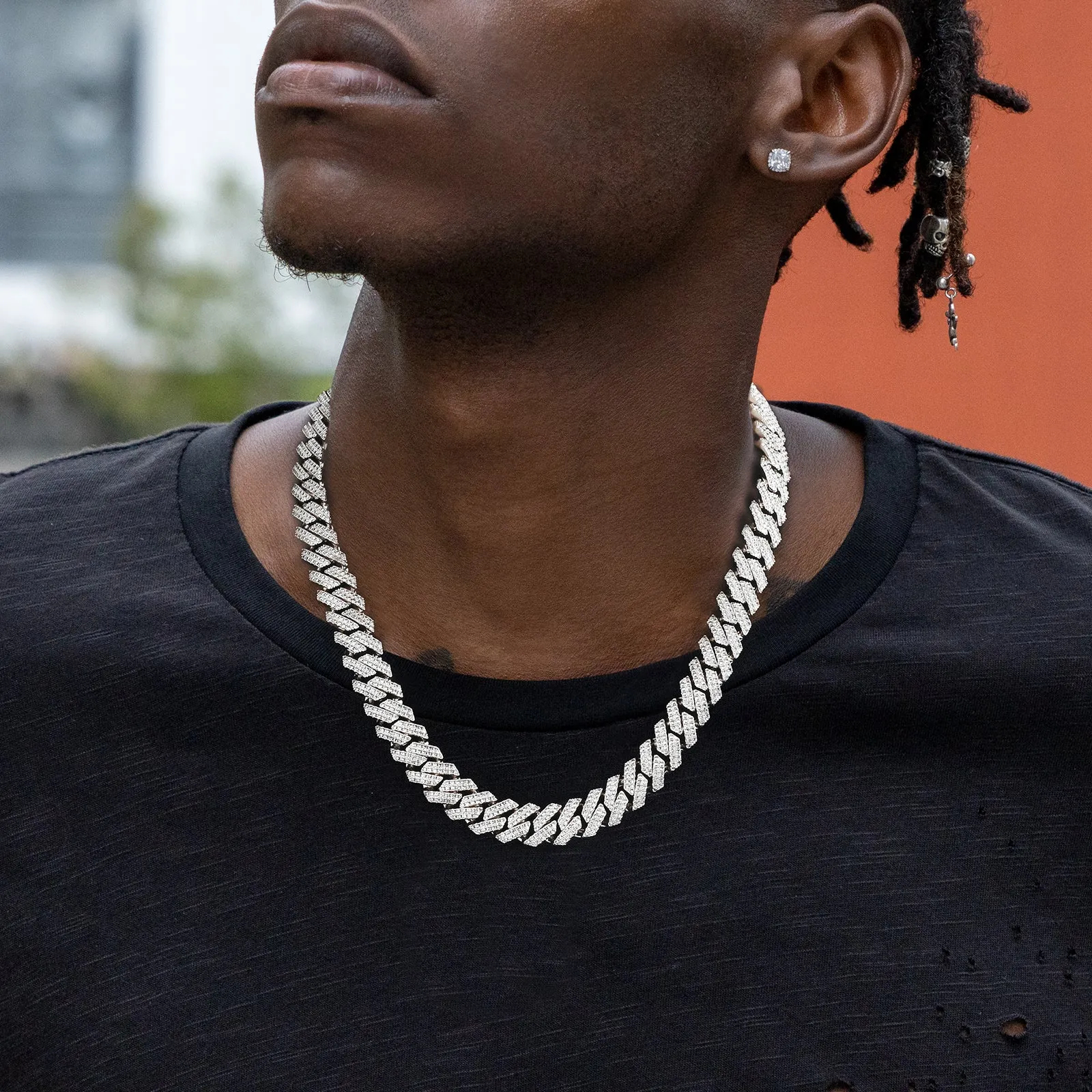 12mm Iced Prong Link Cuban Chain Box Clasp KRKC