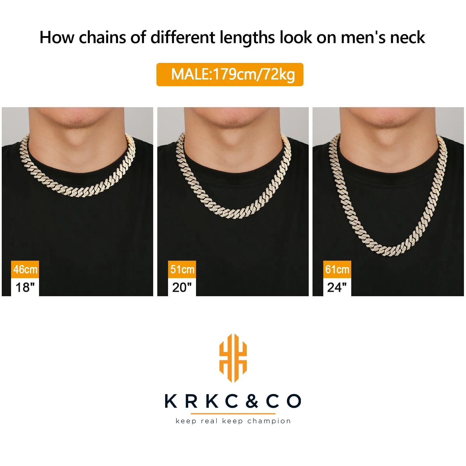 12mm Iced Prong Link Cuban Chain Box Clasp KRKC