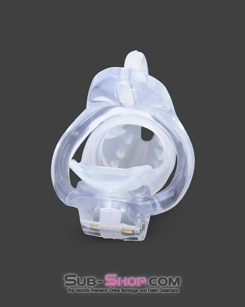 1388AR      Spiked Short Cock Blocker High Security Locking Male Chastity Device