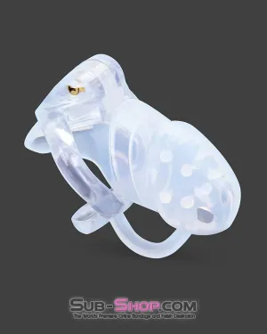 1388AR      Spiked Short Cock Blocker High Security Locking Male Chastity Device