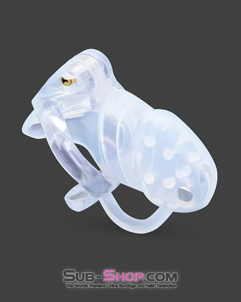 1388AR      Spiked Short Cock Blocker High Security Locking Male Chastity Device