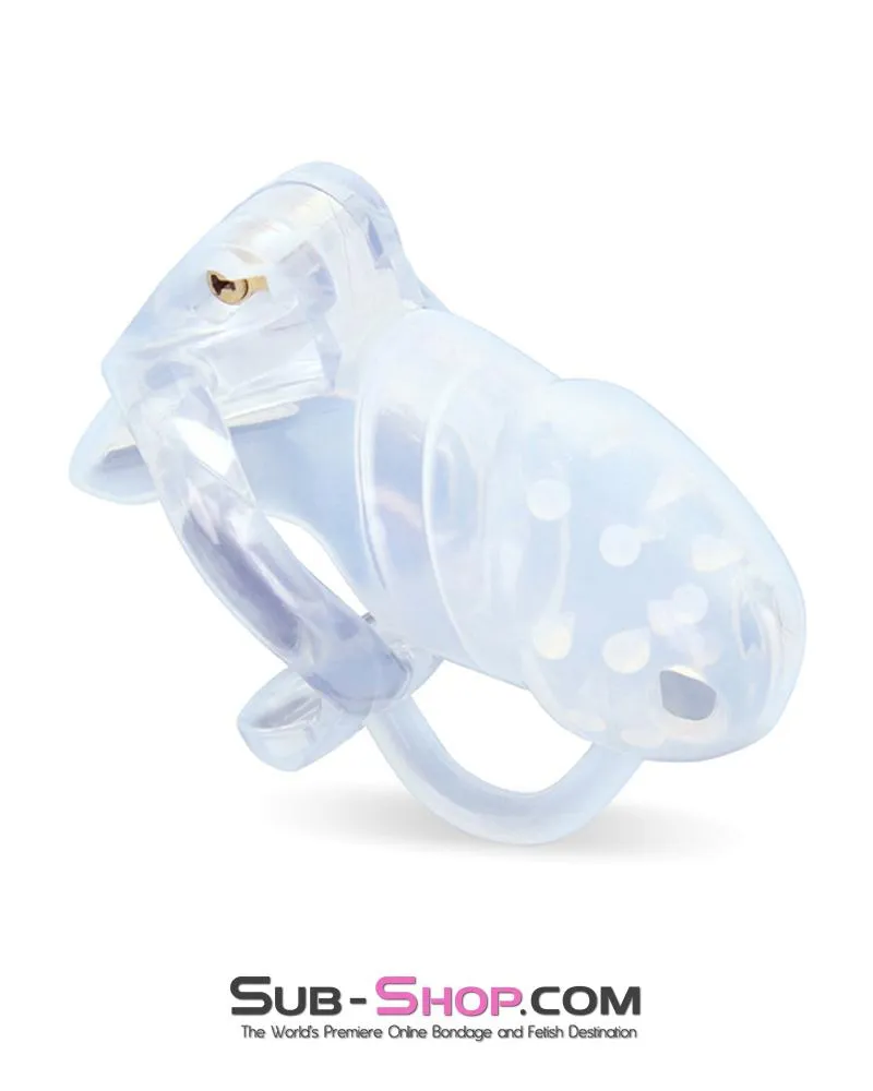 1388AR      Spiked Short Cock Blocker High Security Locking Male Chastity Device