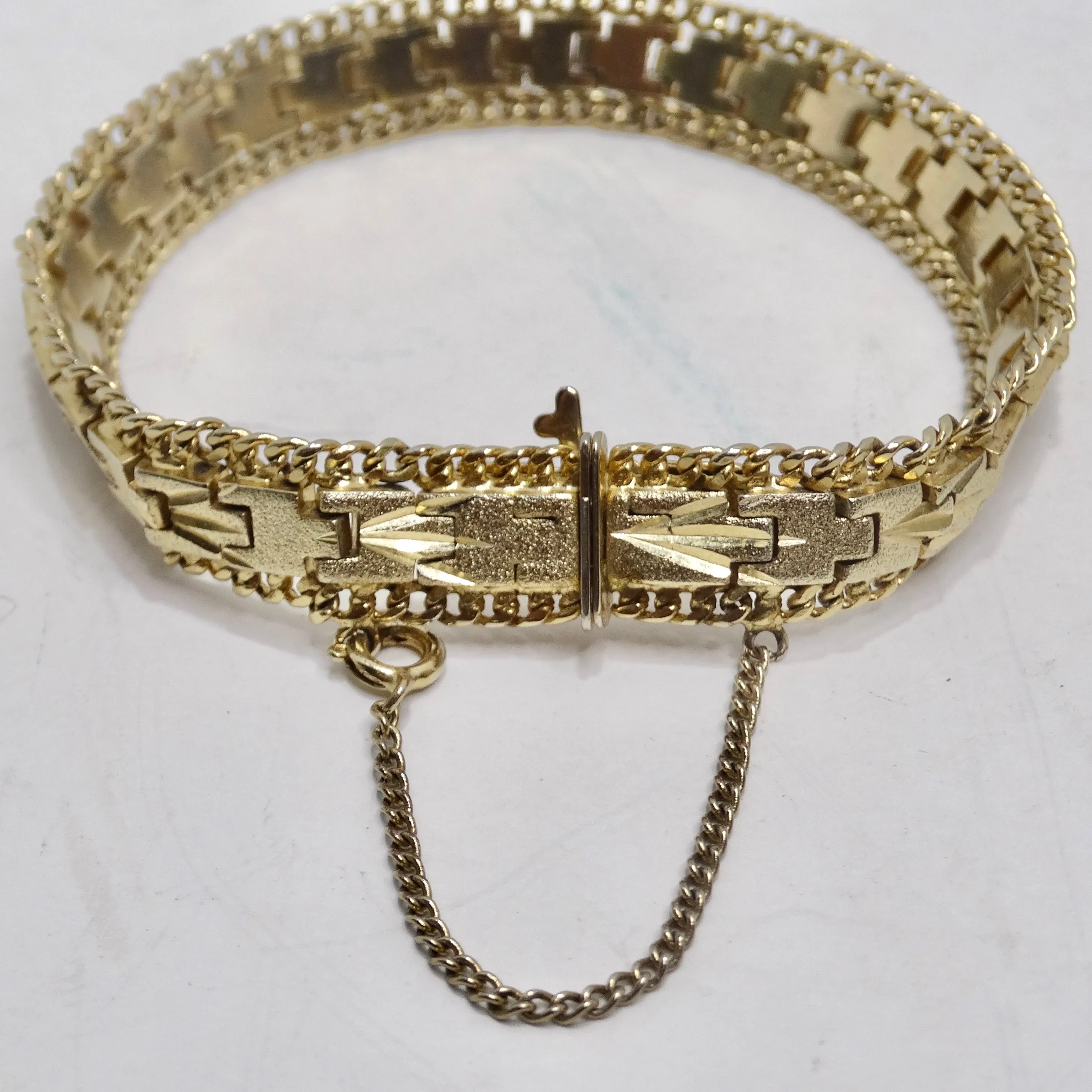 24K Gold Plated 1960s Chain Bracelet