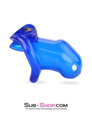 3510AE      Blue Blazes Chastity Tease High Security Locking Cock Cage Sensation Device - MEGA Deal