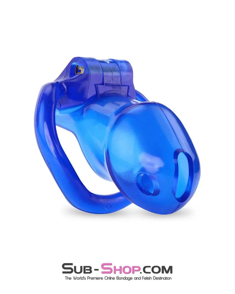 3510AE      Blue Blazes Chastity Tease High Security Locking Cock Cage Sensation Device - MEGA Deal
