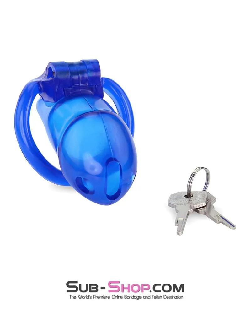 3510AE      Blue Blazes Chastity Tease High Security Locking Cock Cage Sensation Device - MEGA Deal