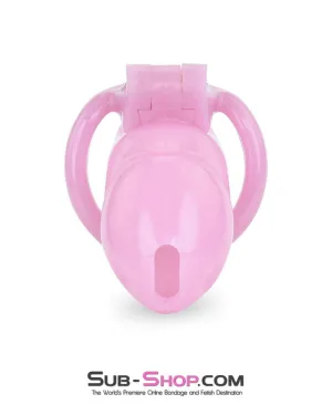 3744AE-SIS      Little Sissy Boy Short High Security Keyed Tumbler Locking Male Chastity with 4 Base Cock Ring Sizes