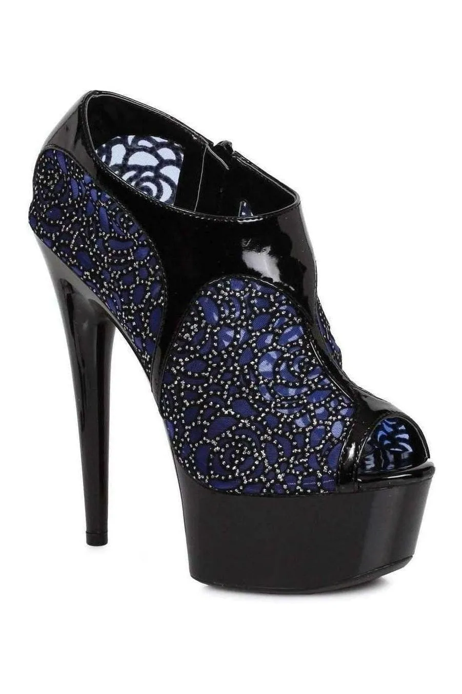 609-RAYNA Ankle Boots  | Blue Patent
