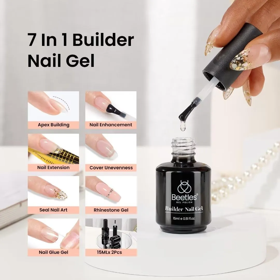 7 in 1 Clear Builder Nail Gel Set 2 Pcs 15ml