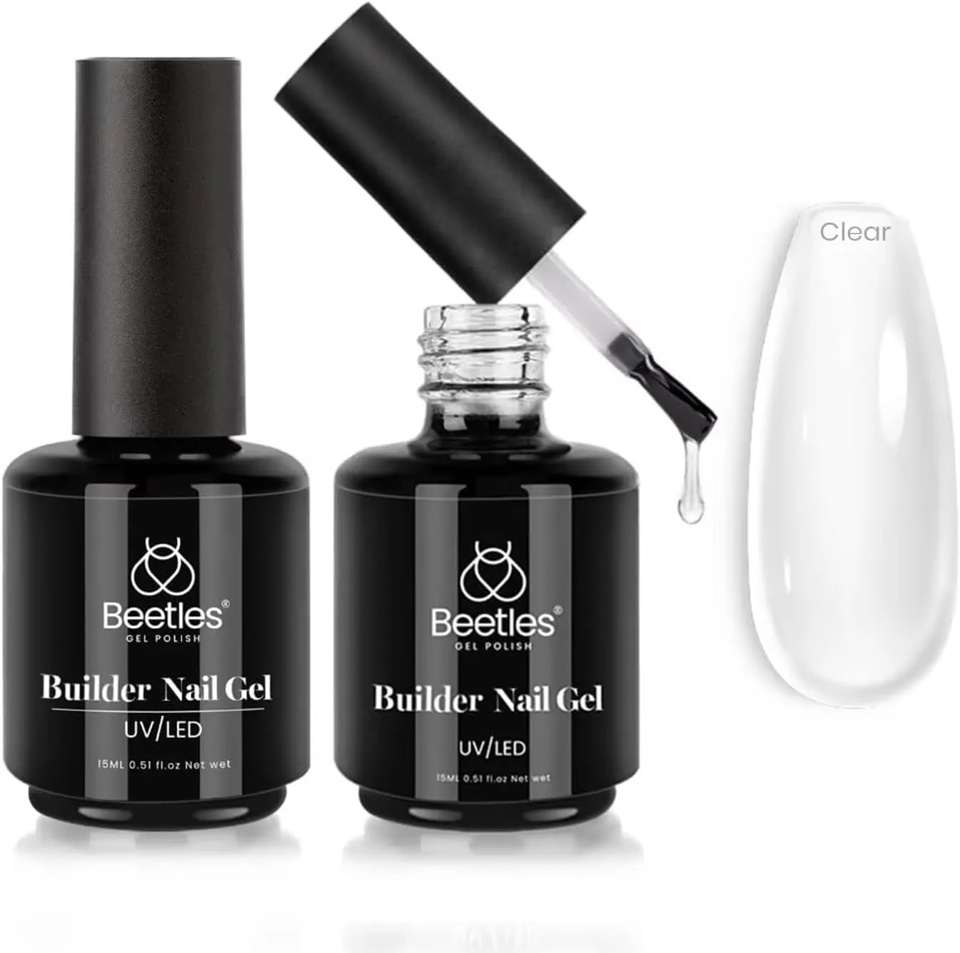 7 in 1 Clear Builder Nail Gel Set 2 Pcs 15ml