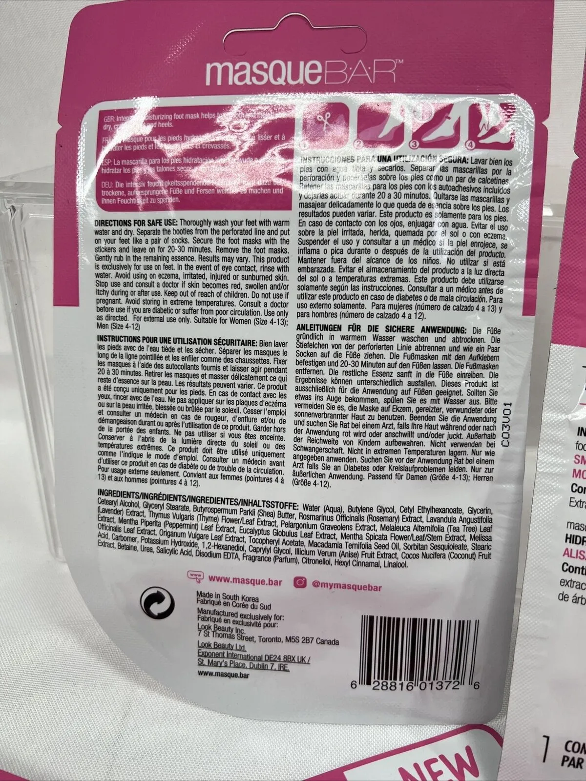 (7) masque BAR foot mask intensive Moisturizing  Repair Dry Cracked Feet Heels