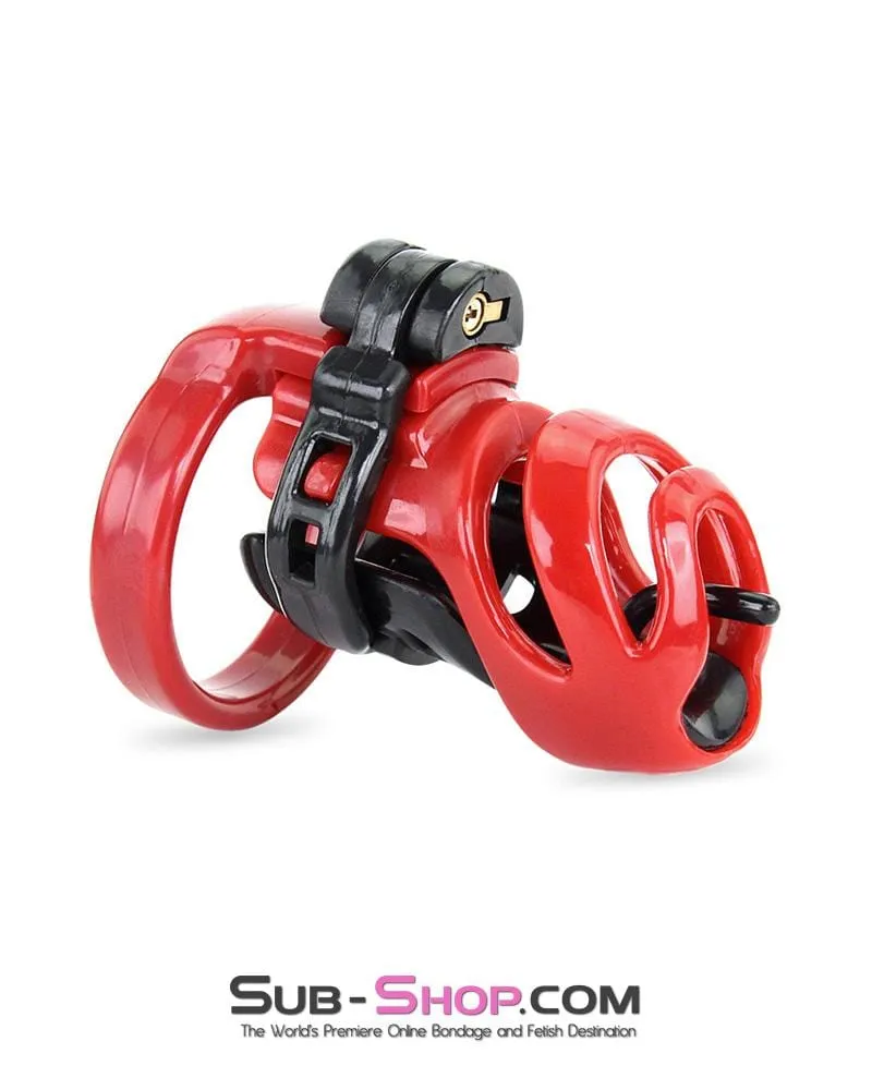 9059AE-SIS      Sissy's Long Night High Security Hinged Locking Male Chastity with Prince Albert Device