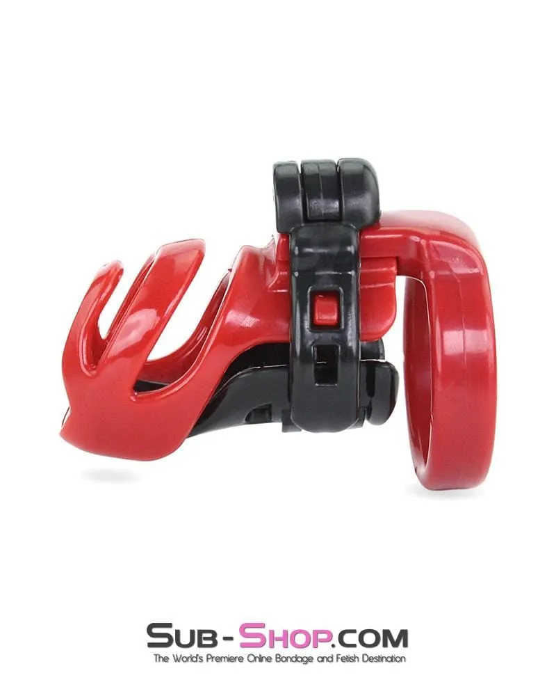 9059AE-SIS      Sissy's Long Night High Security Hinged Locking Male Chastity with Prince Albert Device