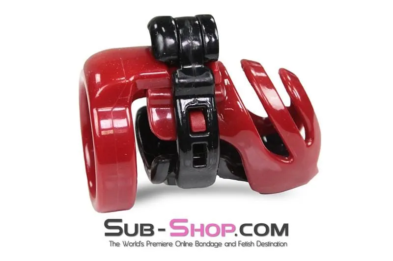 9059AE-SIS      Sissy's Long Night High Security Hinged Locking Male Chastity with Prince Albert Device