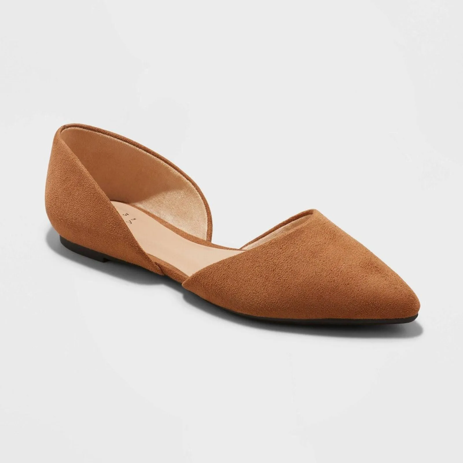 A New Day Women's Julie Ballet Flats with Memory Foam Insole Cognac Brown 7M