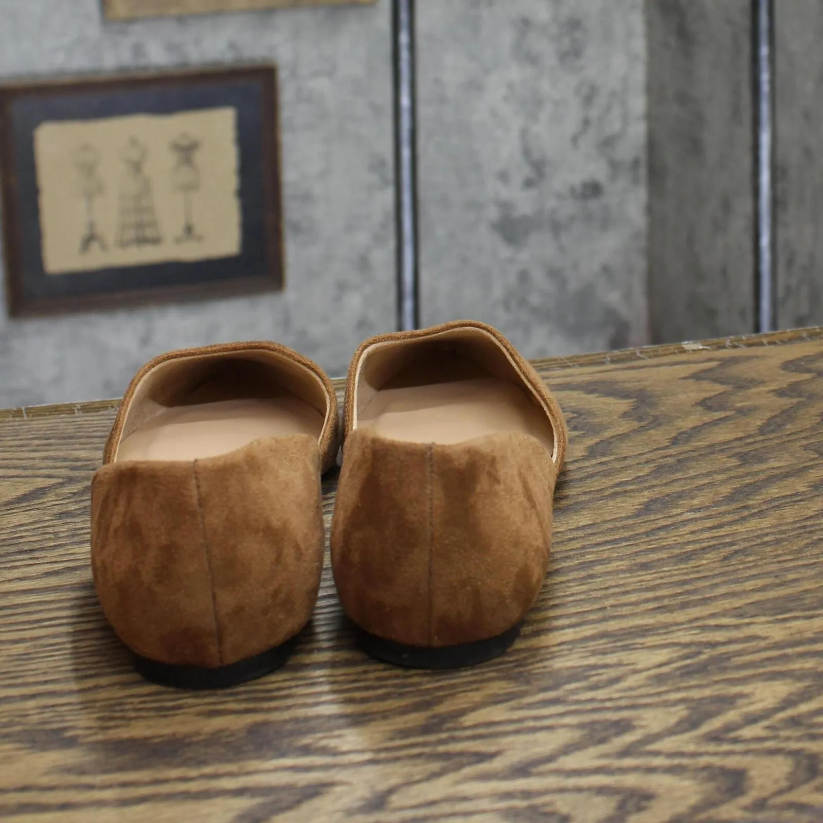 A New Day Women's Julie Ballet Flats with Memory Foam Insole Cognac Brown 7M