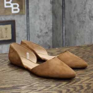 A New Day Women's Julie Ballet Flats with Memory Foam Insole Cognac Brown 7M