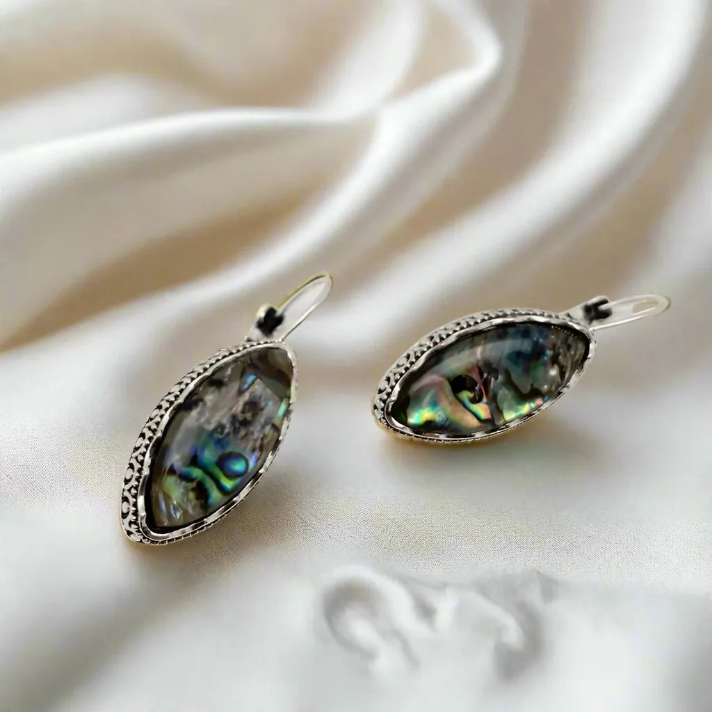 Abalone Drop Earrings, Elephant, Owl, Assorted Geometric Shapes FB3249 🦉