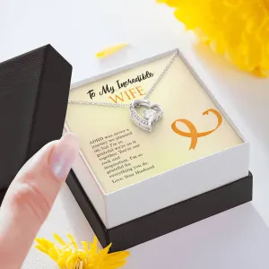 ADHD Heart and Cubic Necklace