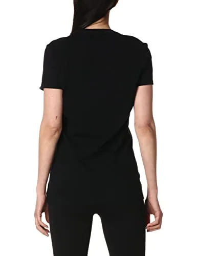 adidas Women's Badge of Sport Tee (X-Small, Black/White (Mesh Logo))