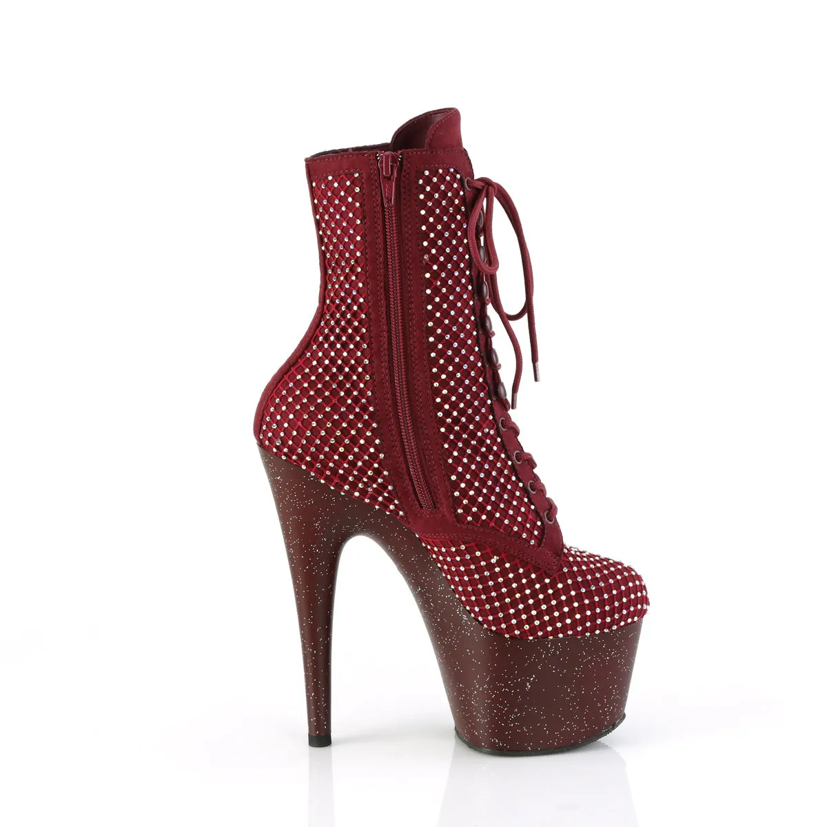 ADORE-1020RM  Burgundy Faux Suede-RS Mesh/Burgundy Mat
