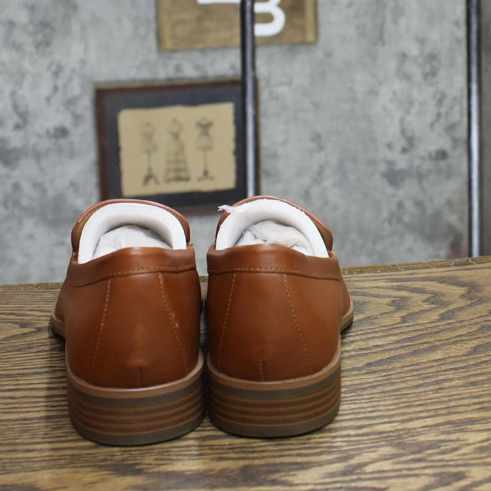 Aerosoles Womens East Side Loafer Shoes EAST SIDE Dark Tan Leather Brown 10M