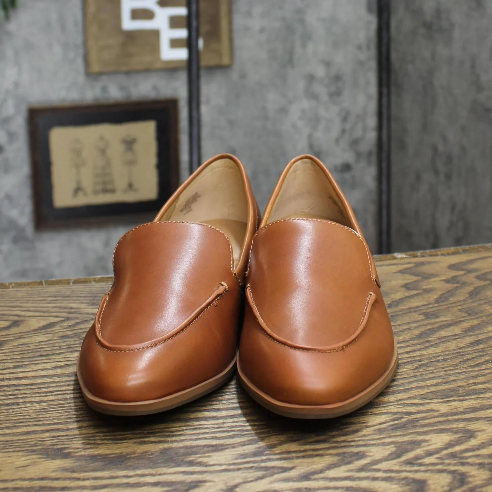Aerosoles Women's East Side Loafer Shoes EAST SIDE Dark Tan Leather Brown 11M