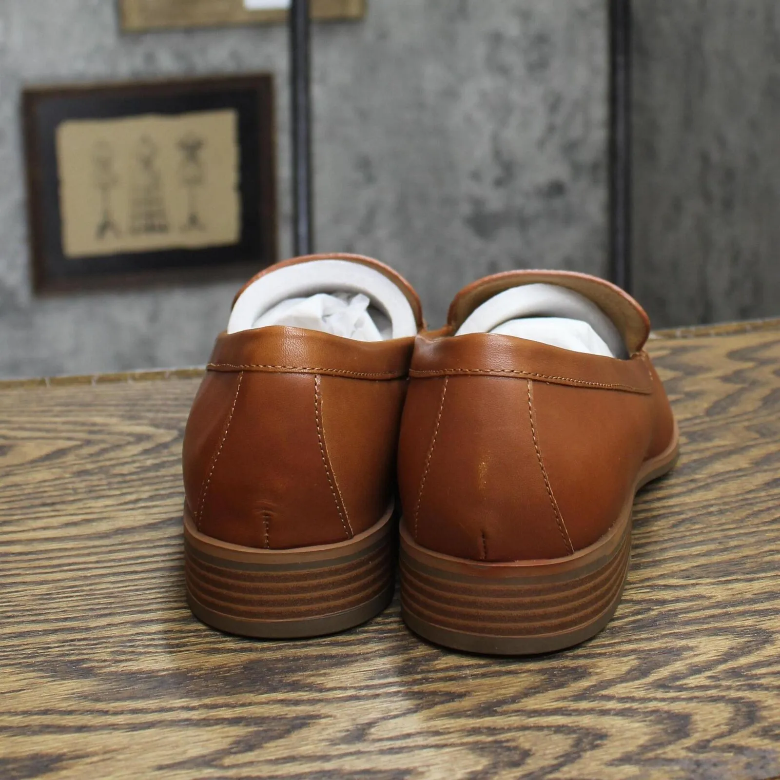 Aerosoles Women's East Side Loafer Shoes EAST SIDE Dark Tan Leather Brown 11M