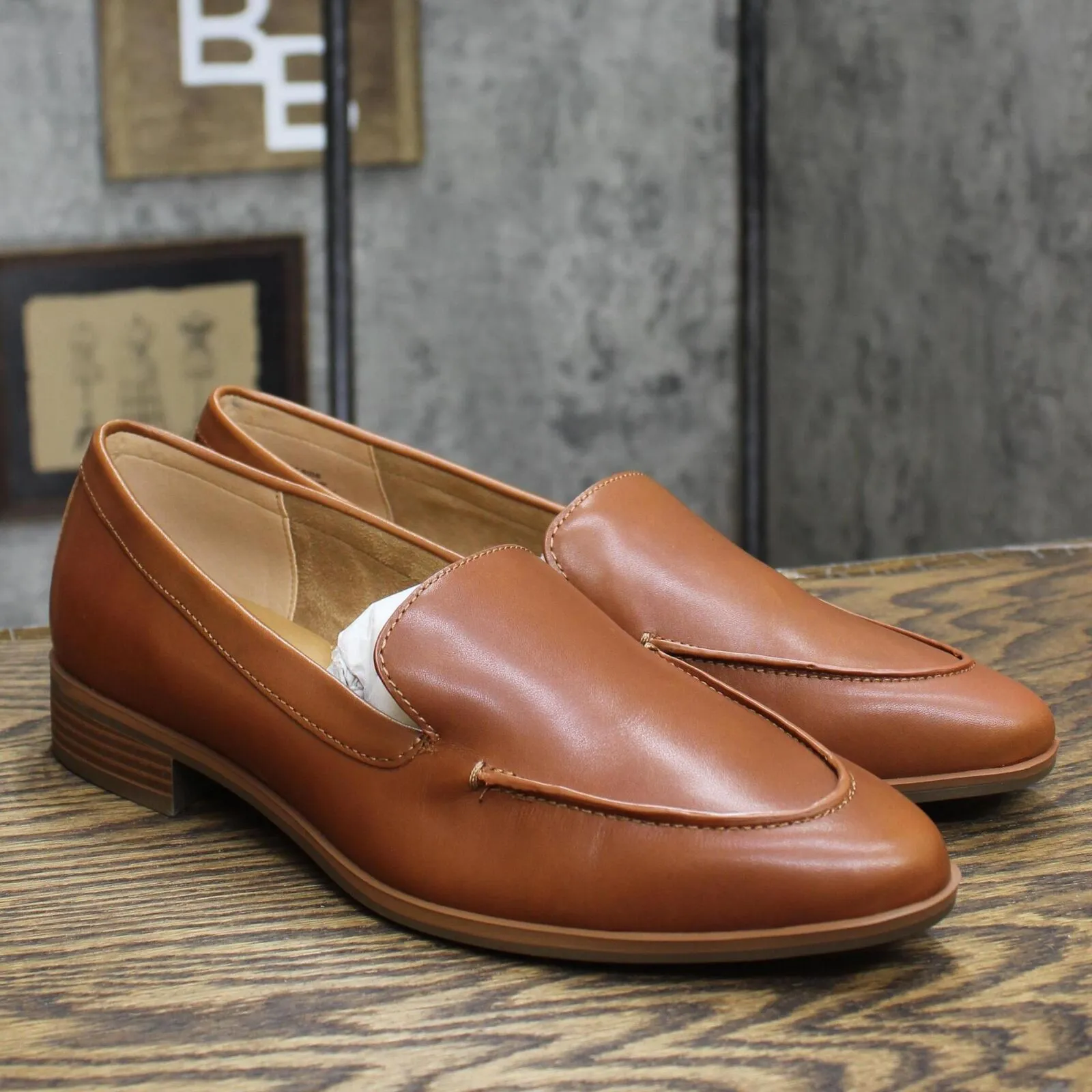 Aerosoles Women's East Side Loafer Shoes EAST SIDE Dark Tan Leather Brown 11M