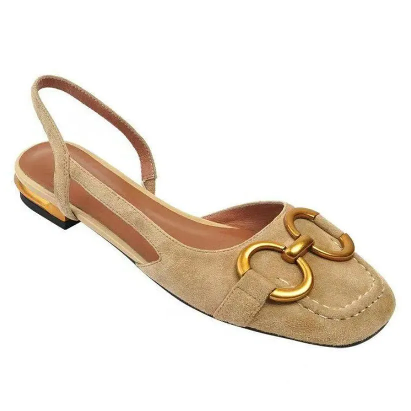 AINA - Elegant Slingback Flats with Buckle Detail