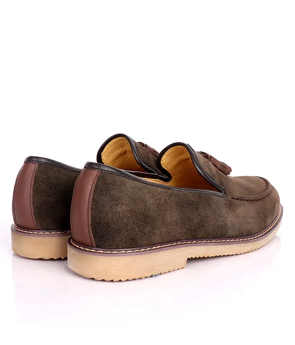 Aldo Men's Tassel Suede Loafers | Coffee Brown