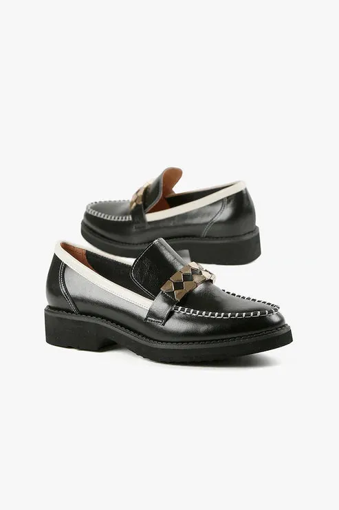 All Black Clip & Stitch Loafer