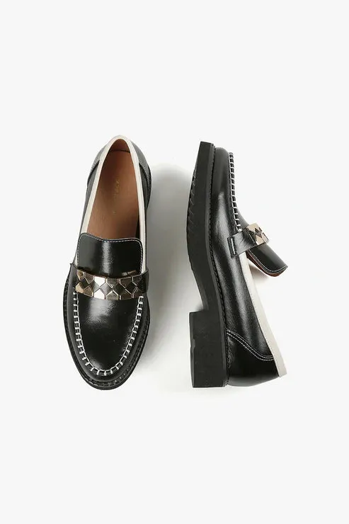 All Black Clip & Stitch Loafer