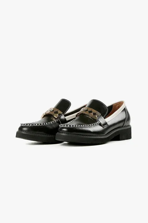 All Black Clip & Stitch Loafer